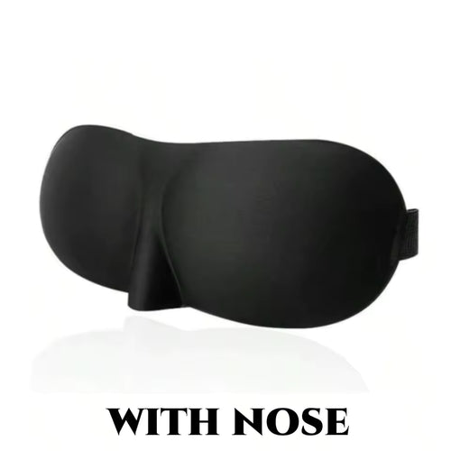 Sleeping eye mask with nose cutout